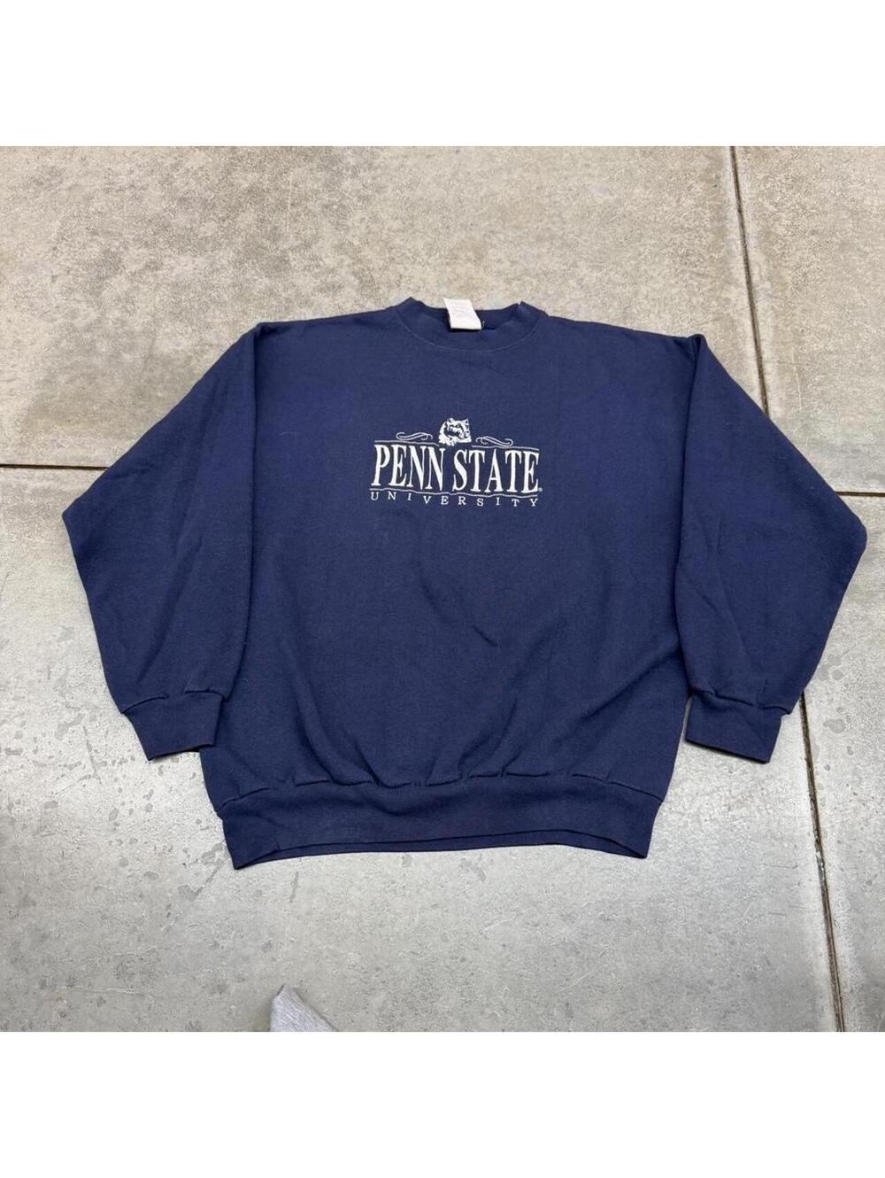 vintage penn state university nittany lions collegiate navy crewneck size xxl